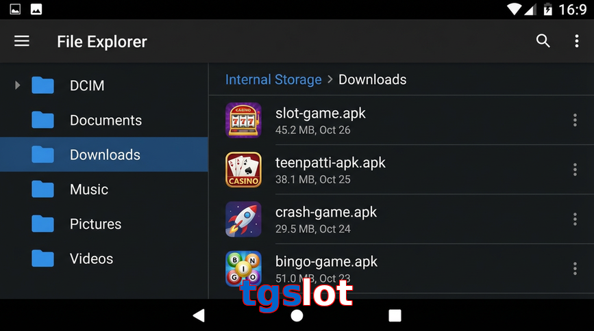 Main screen of Tgslot gameapk page for PK players